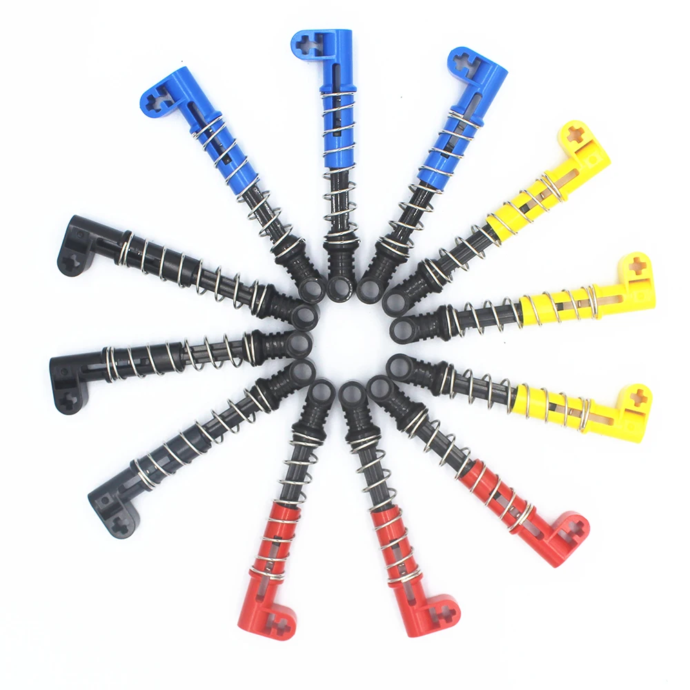 MOC Building Blocks Technical parts 12Pcs Shock Absorber 9.5L (Hard Spring)  compatible with Lego 95292 for Kids Boys Toy