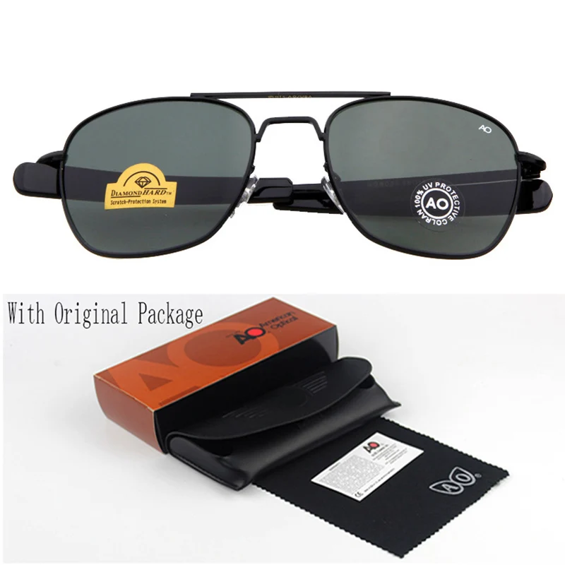 Fashion Sunglasses Men American Army Military Brand Designer AO Sun Glasses For Male Optical Glass Lens  de sol RS263