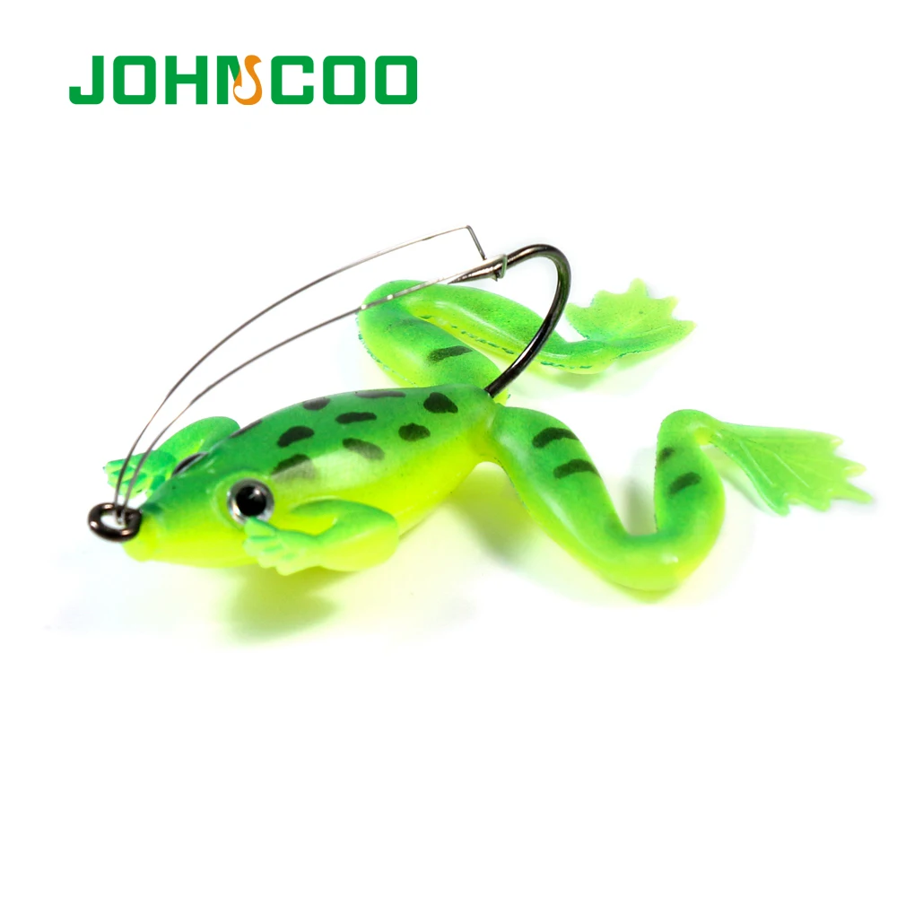 Johncoo 4Pcs Kikker Lokken Vissen Lokt 6Cm 5G Kunstmatige Visaas Topwater Wobbler Aas Voor Pike Snakehead zacht Aas