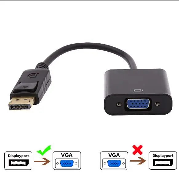 DP to VGA DisplayPort Male to VGA Female Converter Adapter Cable 1080P For TV Laptop Computer Projector S03