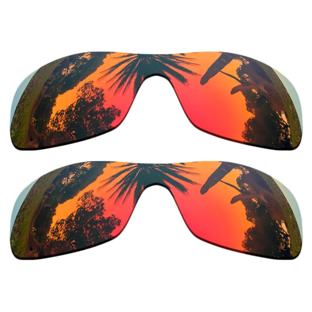 

(Orange Red+Orange Red Mirrored Coating) 2-Pieces Polarized Replacement Lenses for Antix Frame 100% UVA & UVB Protection