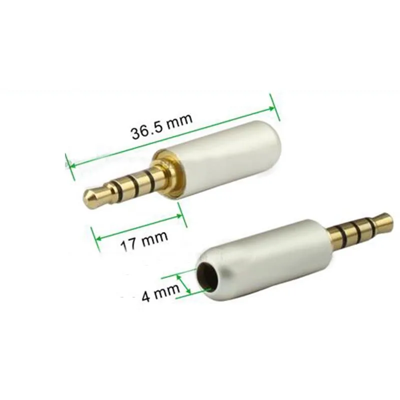 2 piezas 3,5mm conector de auriculares de audio AUX terminal 3 secciones enchufe