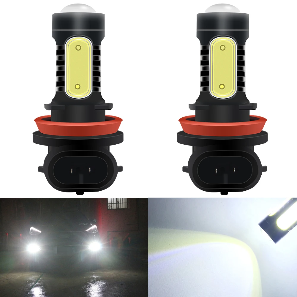 

2Pcs Car LED H4 H7 H8 H11 9006 HB4 9005 HB3 Fog Lights Bulb 7.5W COB White Car Headlight Bulb Driving LED Lamps 12V