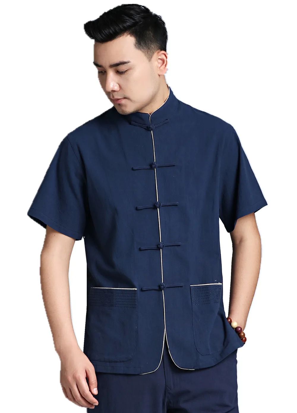 

Shanghai Story Chinese Men's Shirt Male Summer Linen Cotton Short Sleeve Summer Top For Man