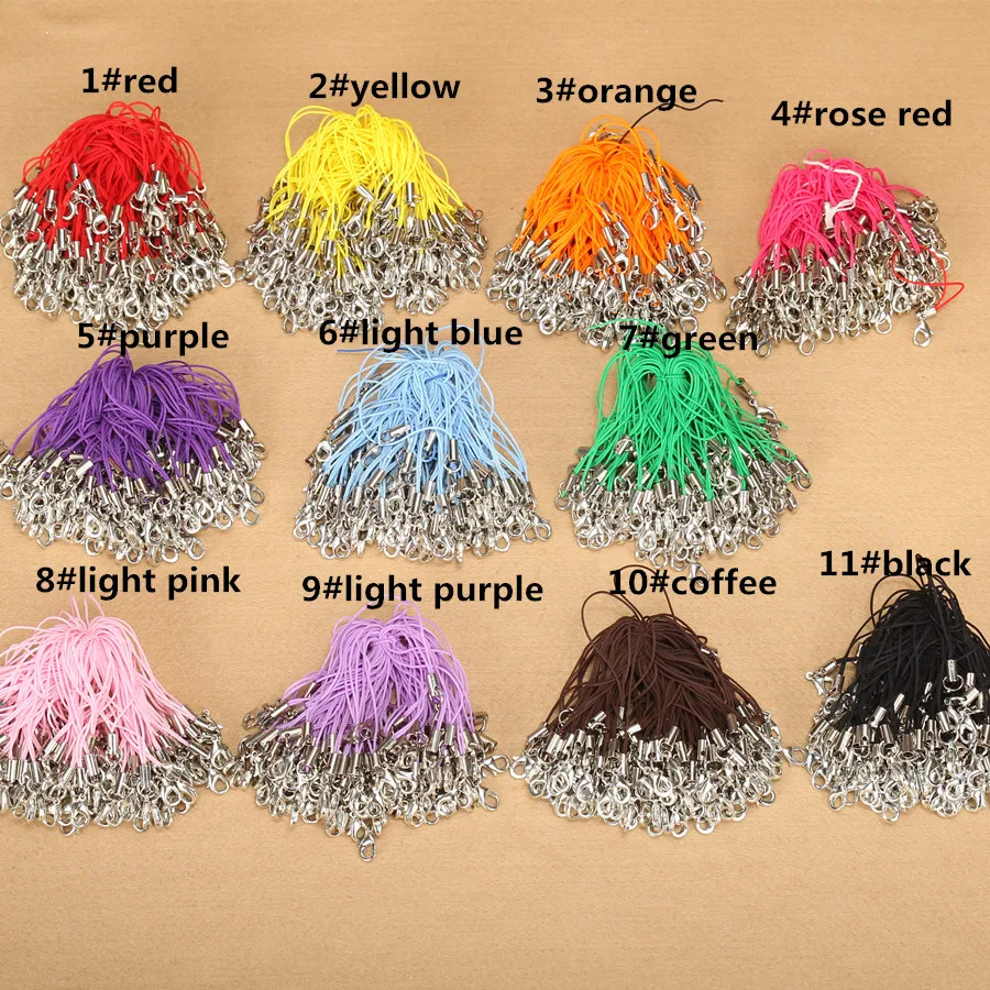 

50pcs/lots 6.5cm Short Mobile Phone Lanyard Strap Cord Lobster Buckle Clasp Lariat Straps Charms Chains For Pendants Diy Making
