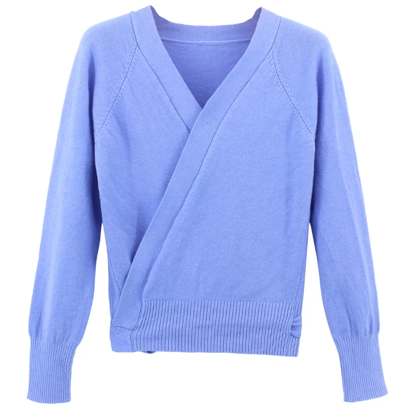 Cardigan de Ballet à Manches sulfpour Fille, Vêtement de brev, Chaud, avec Ceinture à la Taille, pour Hiver et Automne