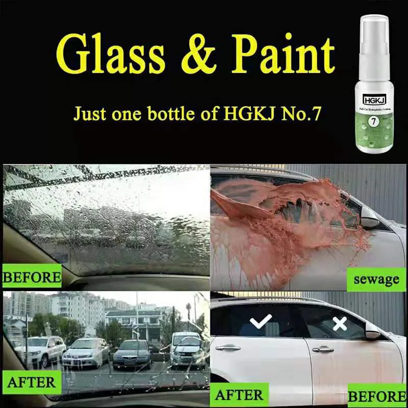 20 50ml HGKJ 7 Full Car Windshield Hydrophobic Coating Glass Car Paint Universal Hydrophobic Coating Rainproof Agent