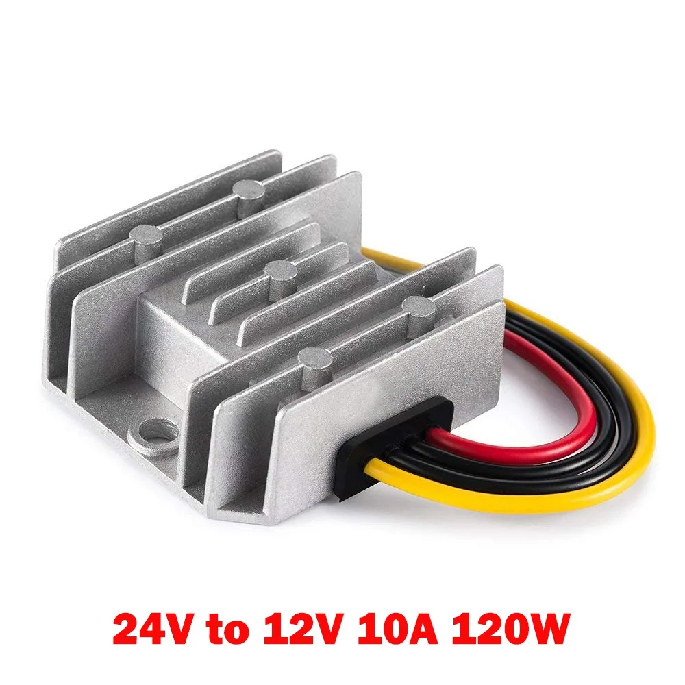 DC 24V to 12V 5A 10A 60W 120W Volt Regulator Waterproof Synchronous DC-DC Voltage Converter Buck Voltage Regulator