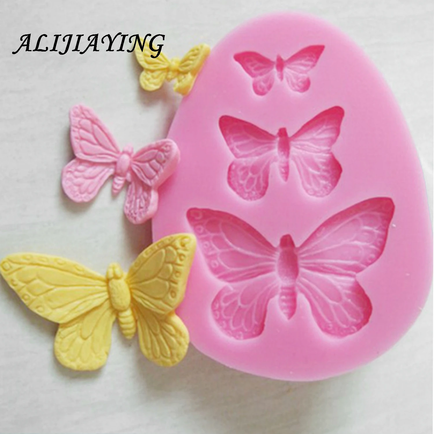 Moldes de silicona con forma de mariposa para decoración, herramientas de decoración de pasteles, chocolate, fondant, boda, 1 piezas, D0101