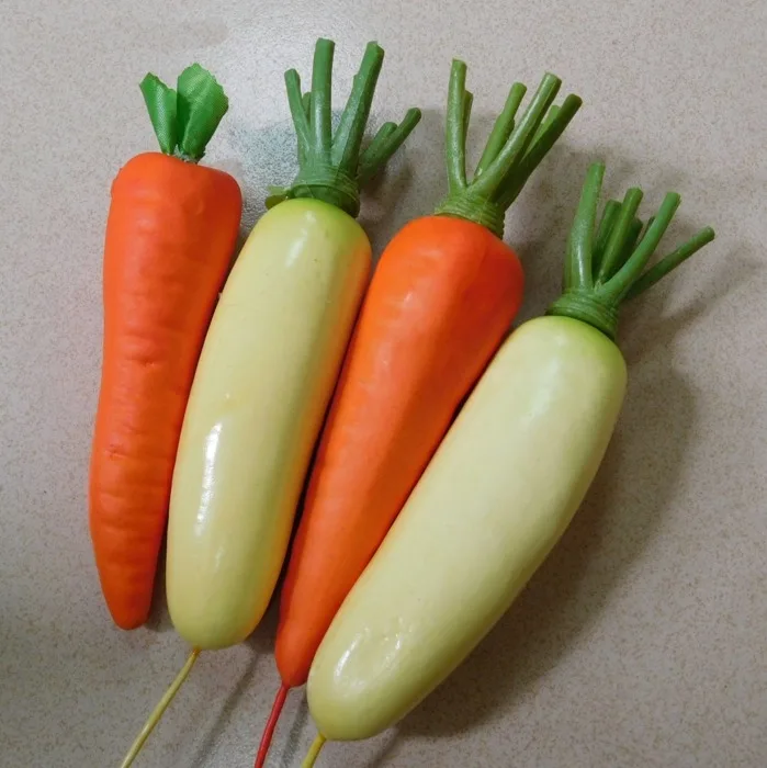 Emulacja ciężka marchewka rzodkiewka warzywa owoce zabawki Model imitacja jedzenia wczesna edukacja dziecko udawaj zagraj w dom zabawka kuchenna