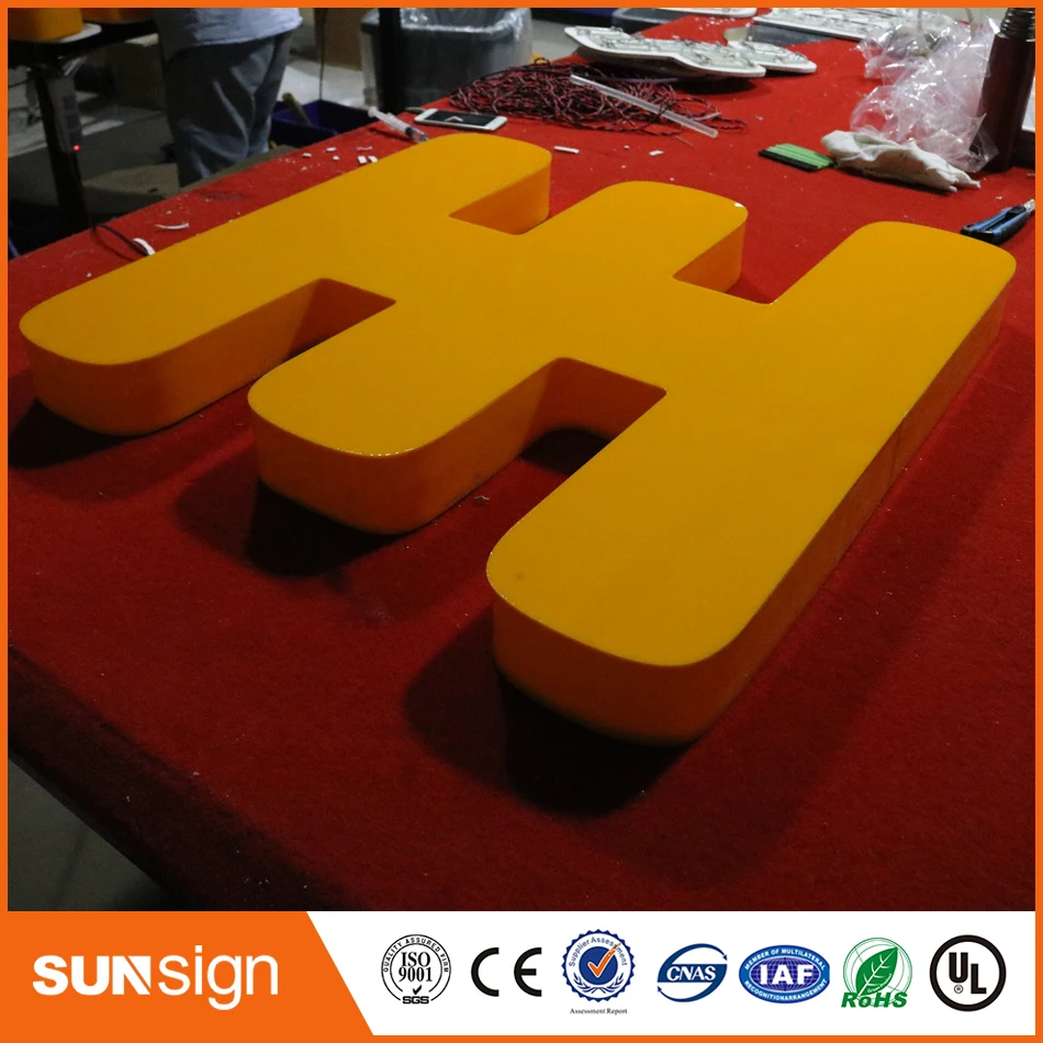 Custom design LED letter fonts 3d letters