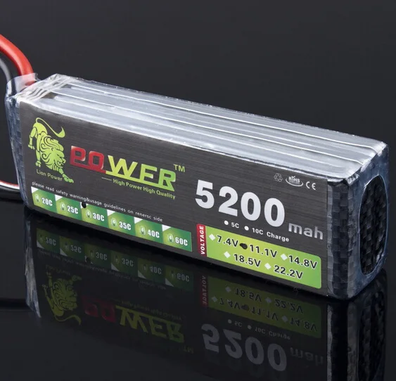 

Lion Power 3S Lipo Battery 3S 11.1V 5200MAH 30C MAX 35C T/XT60 LiPo RC Battery For Rc Helicopter Car Boat 3S Free shipping