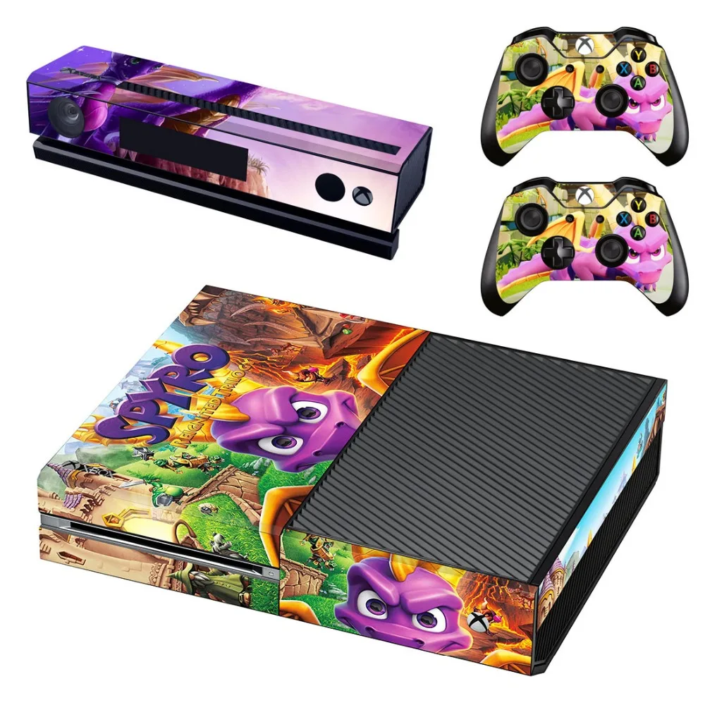 Spyro Reignited Trilogy Skin Sticker Decal For Microsoft Xbox One Console and 2 Controllers For Xbox One Skin Sticker Vinyl