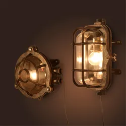Vintage LED Wall Lamp Outdoor Sconce Lights Waterproof Garden Wall Light Fixtures Aluminum Glass Antique Porch Lighting