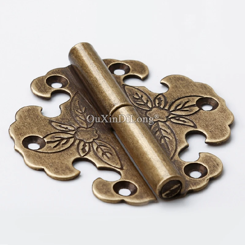 

Retro Vintage 4Pairs European Antique Brass Cabinet Box Hinges Wardrobe Cupboard Drawer Cabinet Furniture Hinges