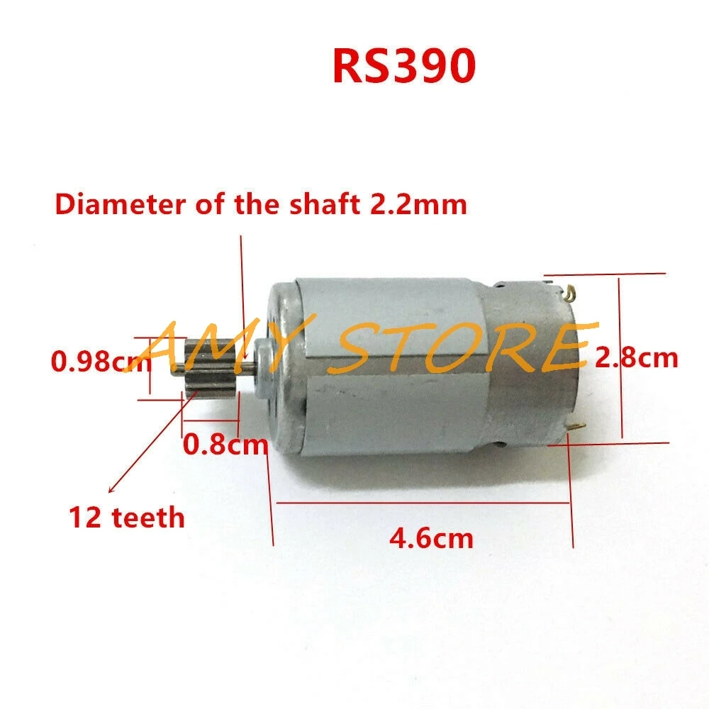 Biegów 10 zęby 12T 6V 12V RS380 390 550 zabawka z silnikiem DIY pilot elektryczny naprawa samochodów dla dzieci DIY motocykl Electromobile