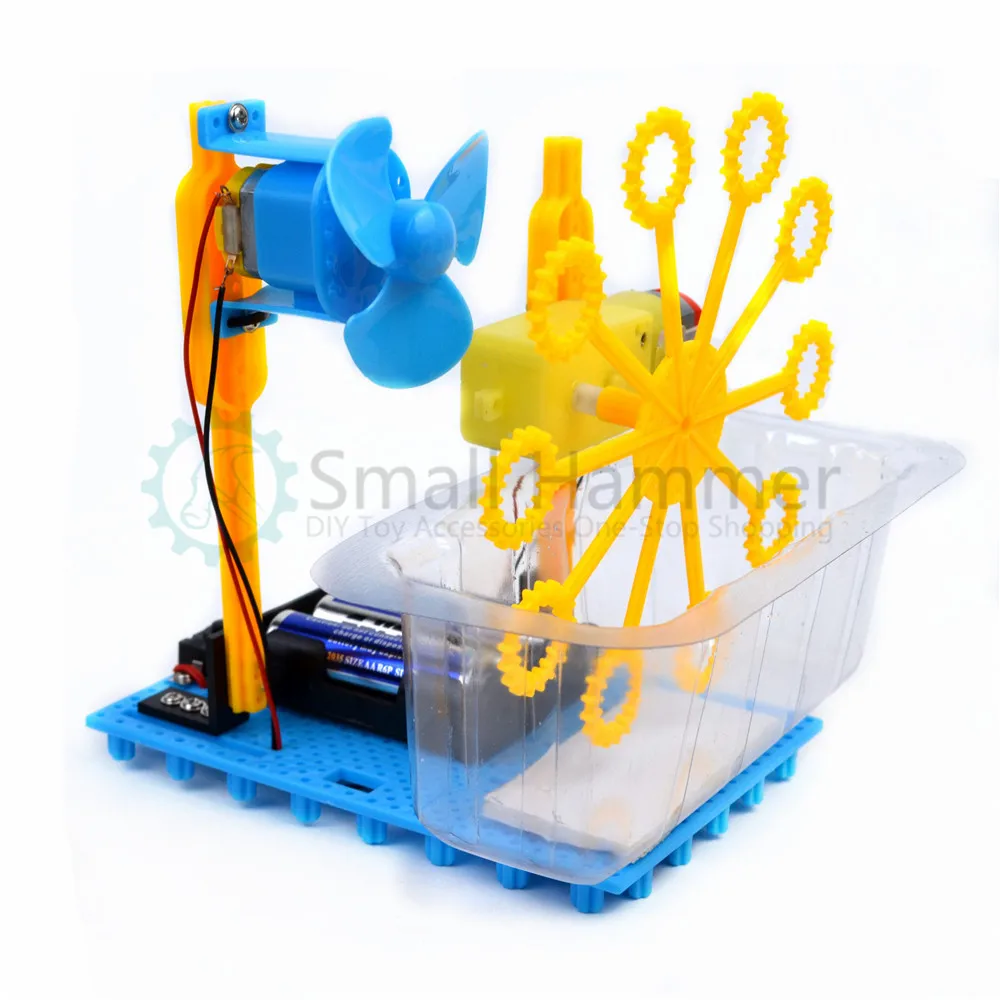 Small Hammer STEAM DIY Bubble Blister Robot Machine Educational Kit Handmade