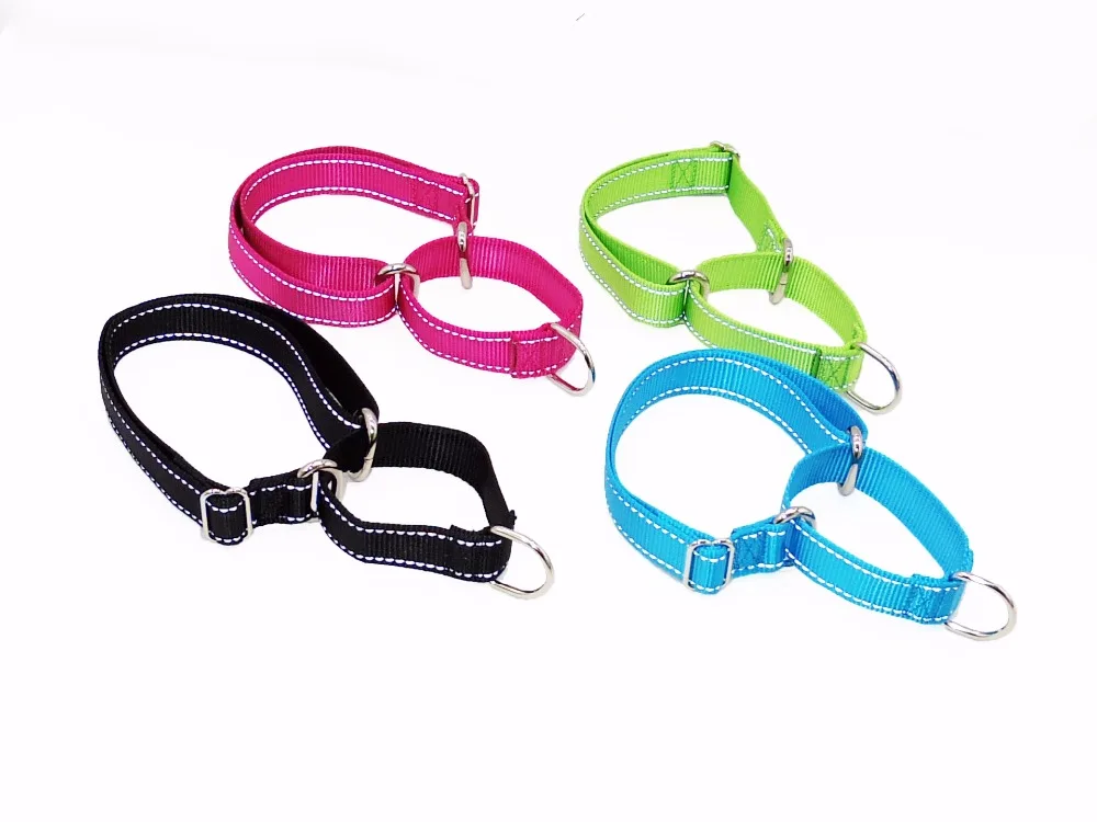 Pet Dog Martingale Collar Adjustable Quick Release Collar No Pull Training.Premium Reflective Nylon Collar.Size Small to X-Large