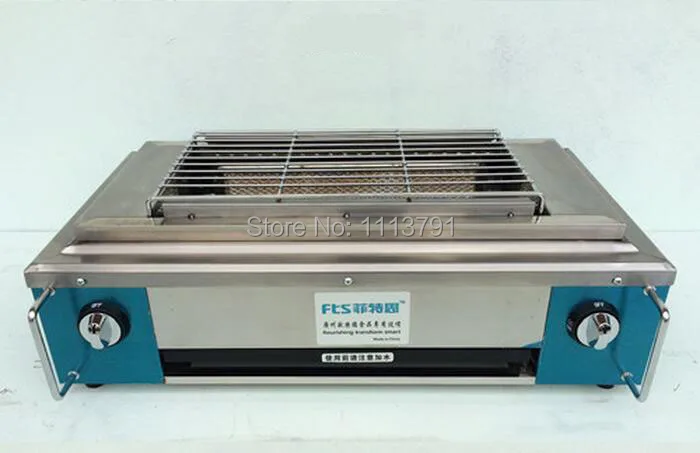 Commercial smokeless barbecue pits, gluten, lamb, beef, skewers, oven / gas barbecue pits with fan