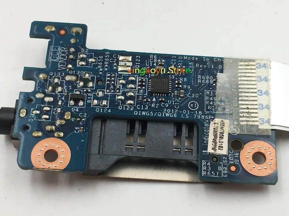 Original Audio Board w/Cable For Lenovo G480 G580 N580 Series LS-7986P NBX00011E00  Full Tested Free Shipping