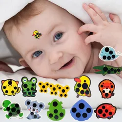 5pcs Baby Cute Cartoon Animal Sticker Forehead Head Strip Body Fever Thermometer Children Safety Baby Care Thermometer