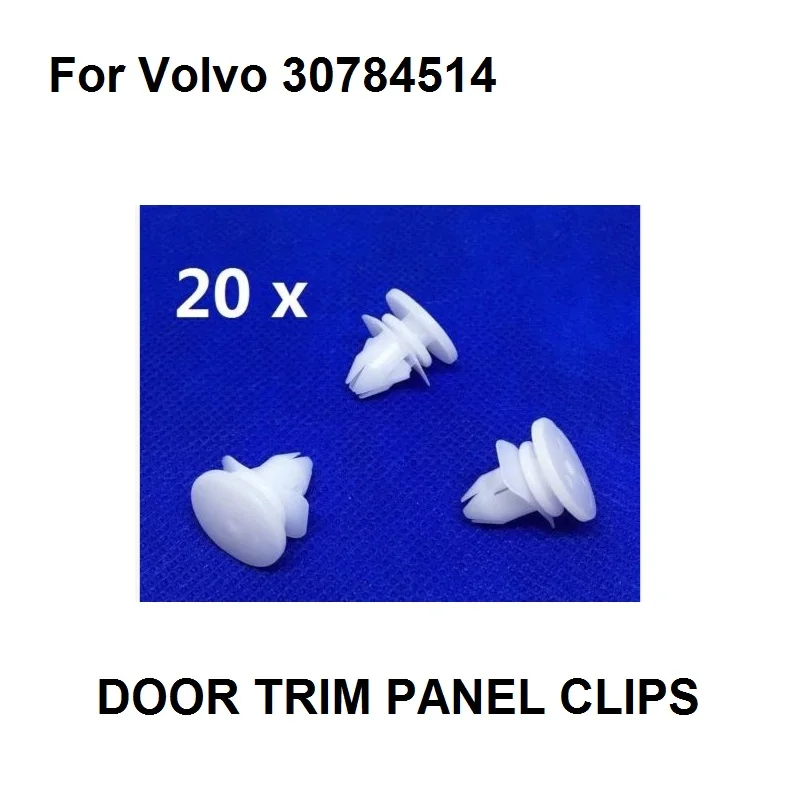 

20x For Volvo Door Moulding Clips, Exterior Bumpstrip Clips, V70, XC70, S80, XC90,30784514