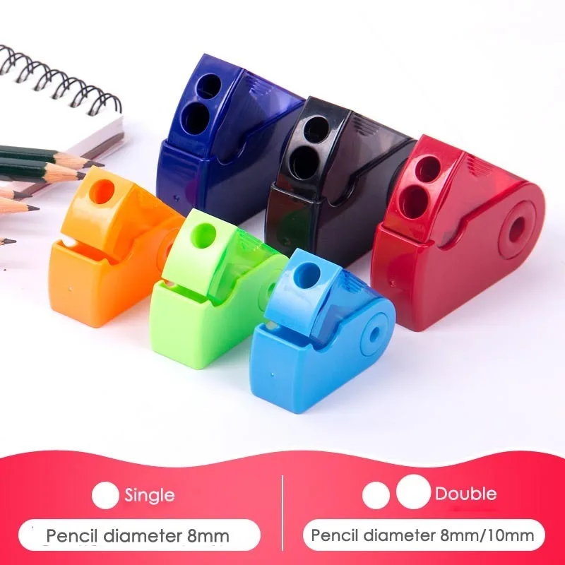 FABER CASTELL Push-Pull-Doppel-Bleistiftspitzer, Einloch- und Doppelloch-Funktion, Multifunktionales Schul- und Bürobedarf – Detail 4