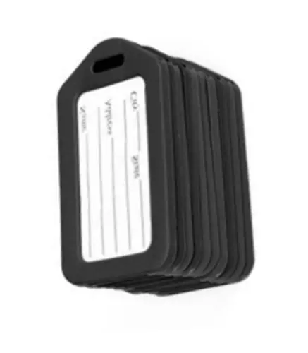 10 pcs Black Plastic Travel Accessories Square-shape Luggage tag / Identifier with Name Card