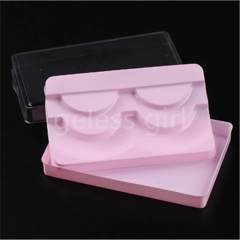 100/200sets  false eyelash packaging box pink travel box 3d lashes sub boxes makeup coametic sub boxes eyelashes extension box