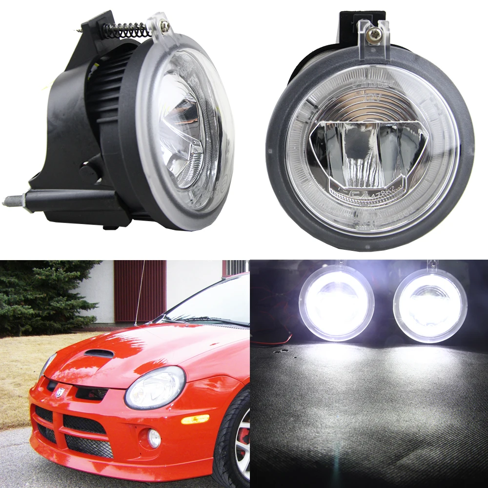 2szt 12V Przedni zderzak LED Reflektor przeciwmgielny Światła drogowe dla Dodge Neon 2003 2004 2005 DRL Światła do jazdy dziennej