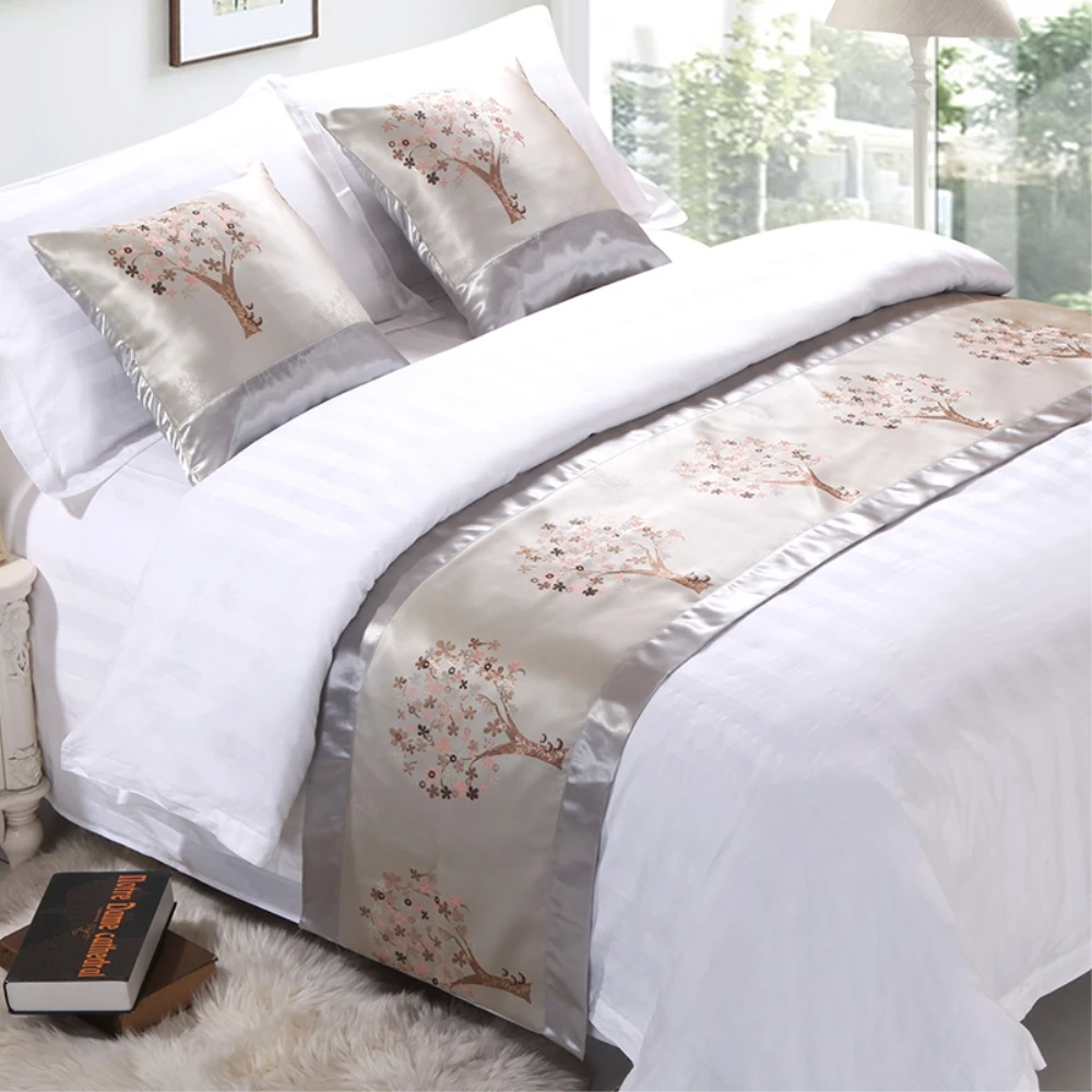 RAYUAN Pachira Macrocarpa Bedspread Double Layer Bed Runner Throw Home Hotel Bedding Single Queen King Bed Tail Towel