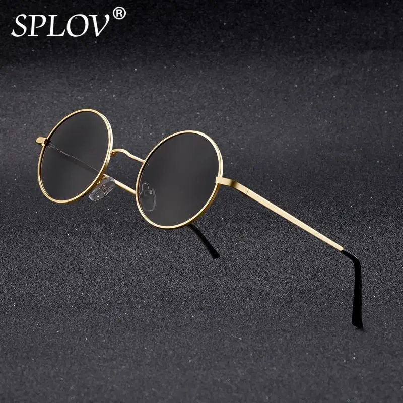 

Brand Designer Polarized Round Sunglasses Classic Small Vintage Retro Glasses Women Metal Eyewear