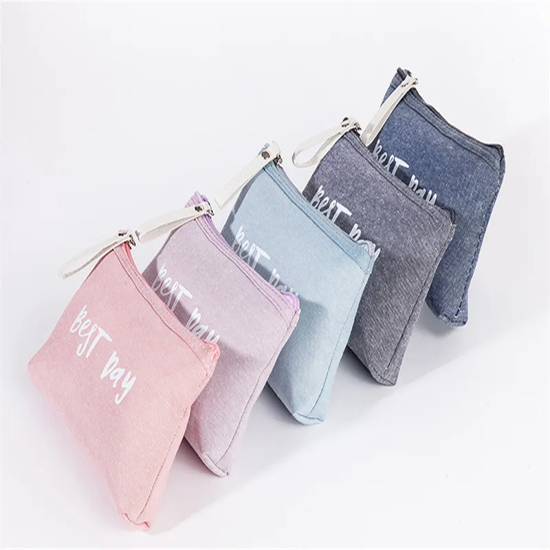

10pcs Unisex cotton Purse Card Key Mini Purse Pouch cotton Bag Small Zipper Coin Purse Card Holder Wallet