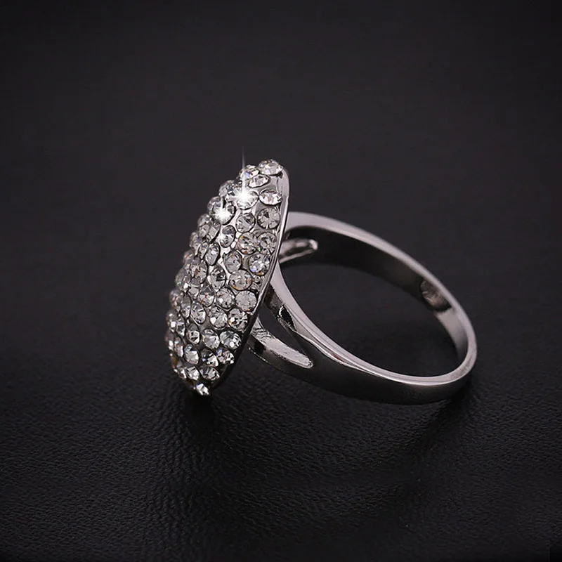 Luxury Silver Color Twilight Saga Breaking Dawn Bella Engagement Wedding Ring Rhinestone Inlaid Rings Jewelry For Women Girls