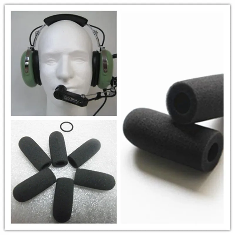 5 stücke luftfahrt weichen schaum mic windschutz scheibe mikrofon abdeckungen schwamm windschutz scheibe fit auf david clark M-7 headset mikrofon