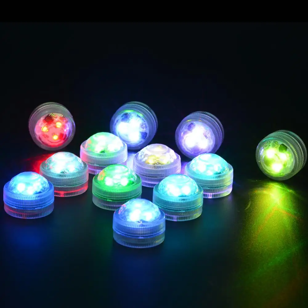 Kitosun Battery Operated Remote Submersible LED Lights Mini Waterproof LED Tea Light Wedding Table Centerpiece Vase Decoration