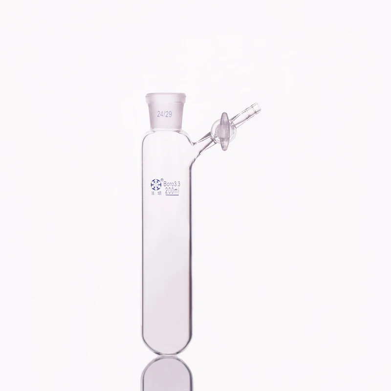 

Reaction tube with glass valve and standard gr mouth,Capacity 200ml and joint 24/29,High borosilicate glass