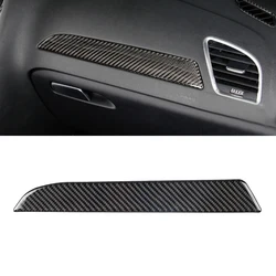 For Audi A4 B8 2009 2010 2011 2012 2013 2014 2015 2016 Carbon Fiber Passenger Side Dashboard Decor Cover Strip Trim