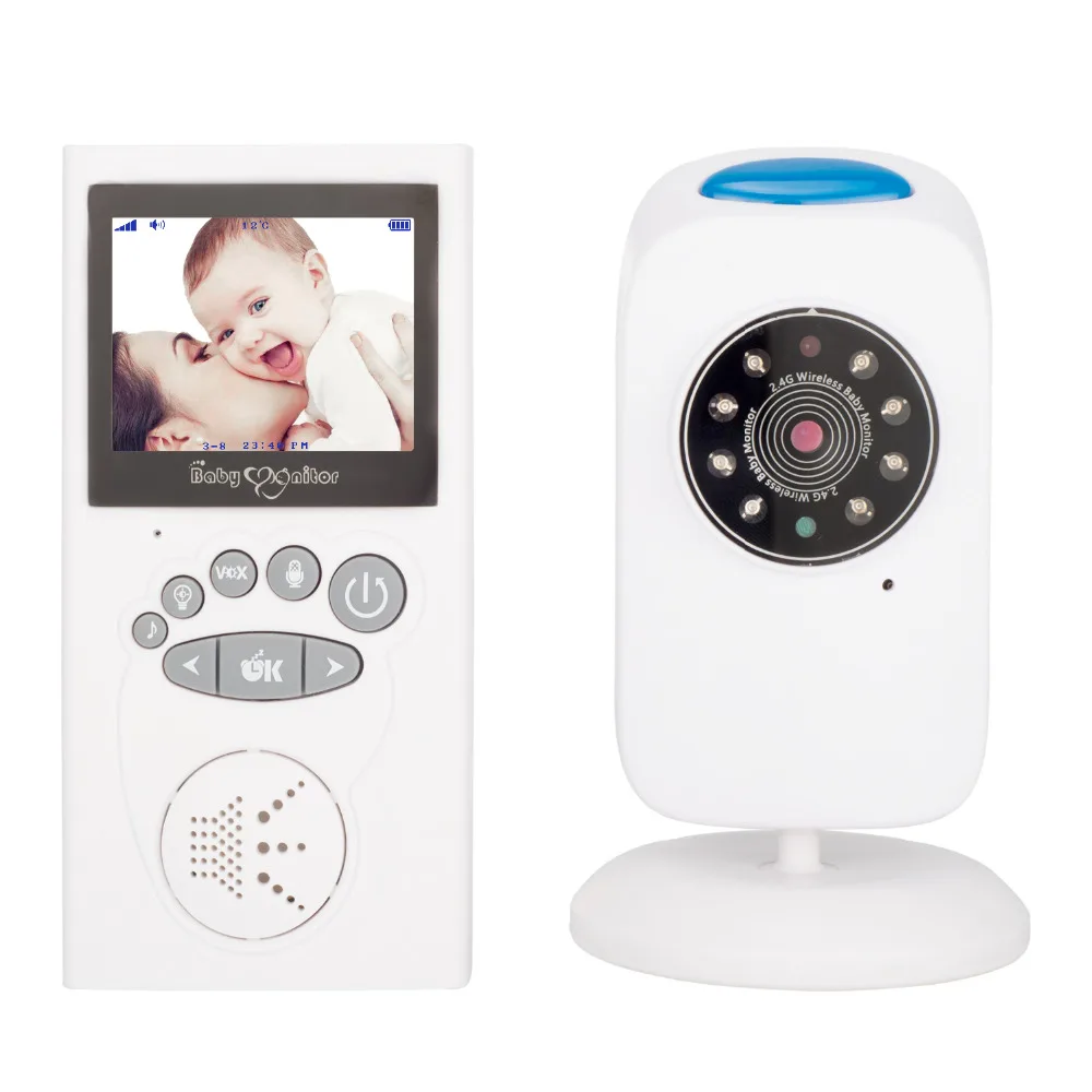 

2.4" inch LCD 2.4GHz Wireless Digital video Baby Monitor Night Vision IR LED Temperature Monitoring Nanny Camera Intercom