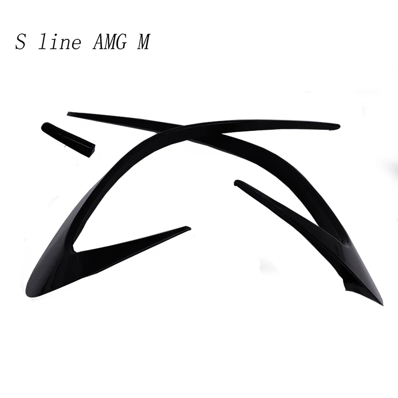 Car styling fog lamps grille slats auto fog lights cover Stickers decoration strips for Mercedes Benz CLA Class C117 Accessories