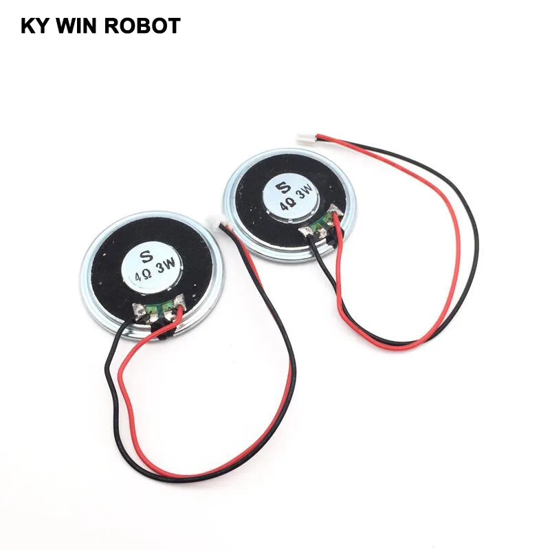 2pcs/lot New Ultra-thin speaker 4 ohms 3 watt 3W 4R speaker Diameter 40MM 4CM thickness 5MM with PH2.0 terminal wire length 15C