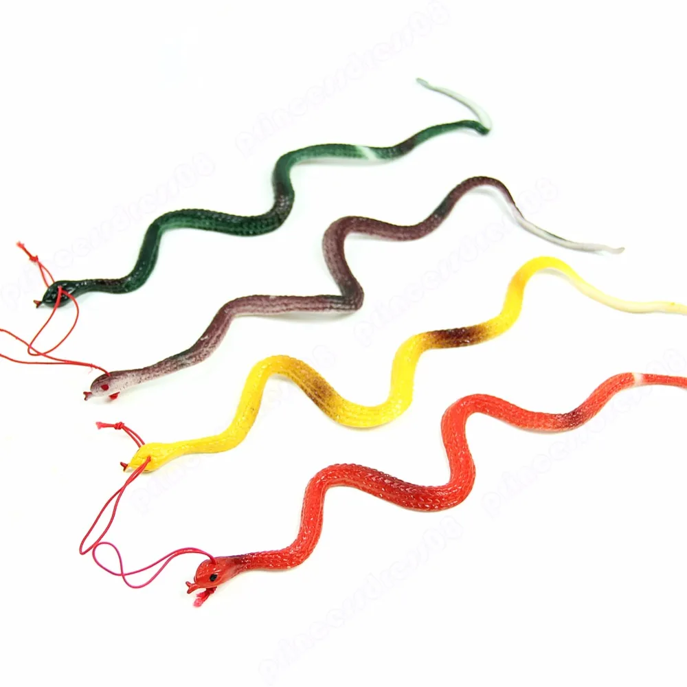 Novelty Trick Toys Simulation Snake Whimsy Rubber Small Snakes A2UB