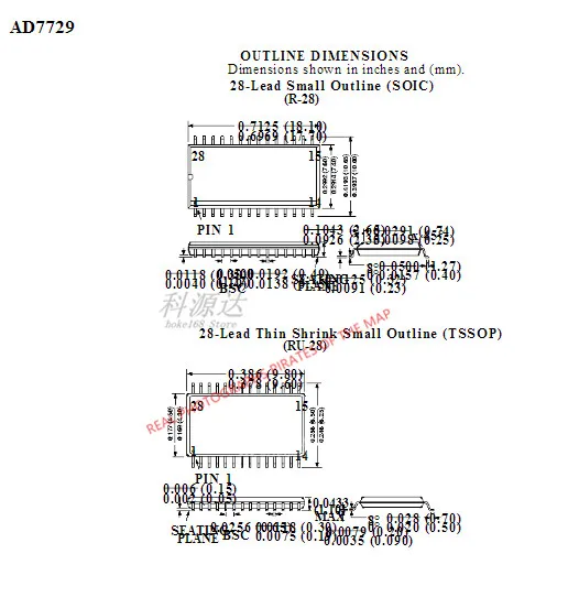 2 قطعة/الوحدة AD7729ARUZ TSSOP28 AD7729A AD7729 في الأسهم