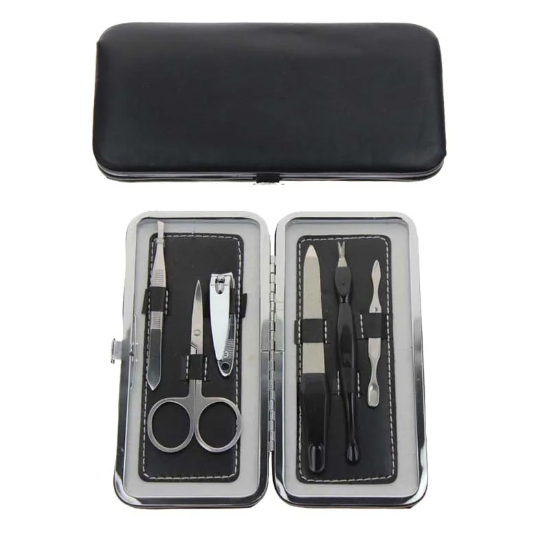 

6 in 1 Professional Men Boy Friend Gift Packing Manicure Pedicure Set Kit Tool Include 1Pcs Nail Scissor Nail Clipper Tweezer