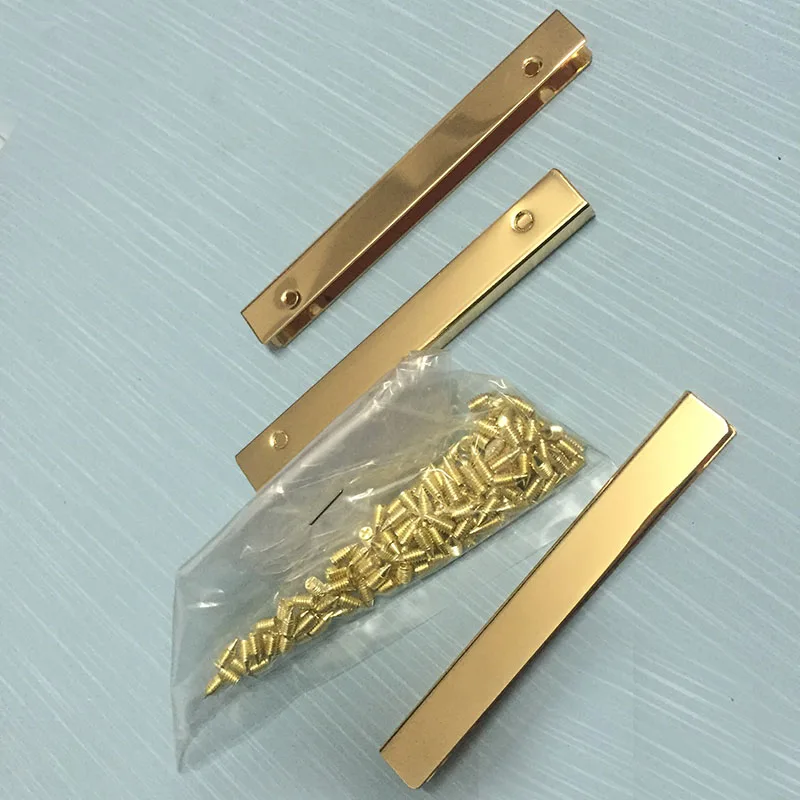 3.2 inch (8 cm) straight Purse edging Wallet frame wallet edging Metal Edging strip Light Gold