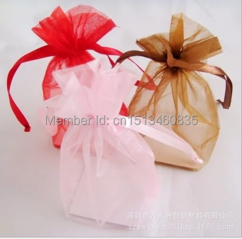 

100pcs/lot high quality organza gift bag&pouch, for wedding gift,crystal packaging,Various colors,size customized,wholesale