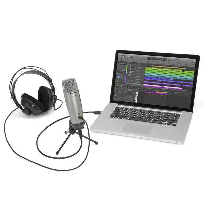 Samson C01U Pro USB Studio Kondensator Mikrofon mit echtzeit überwachung großer membran kondensator mikrofon für rundfunk