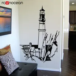 Nautical Home Decor Landscape Lighthouse Light Sea Water Vinyl Wall Sticker Art Decals Mural Room Design Pattern Wallaper 3140