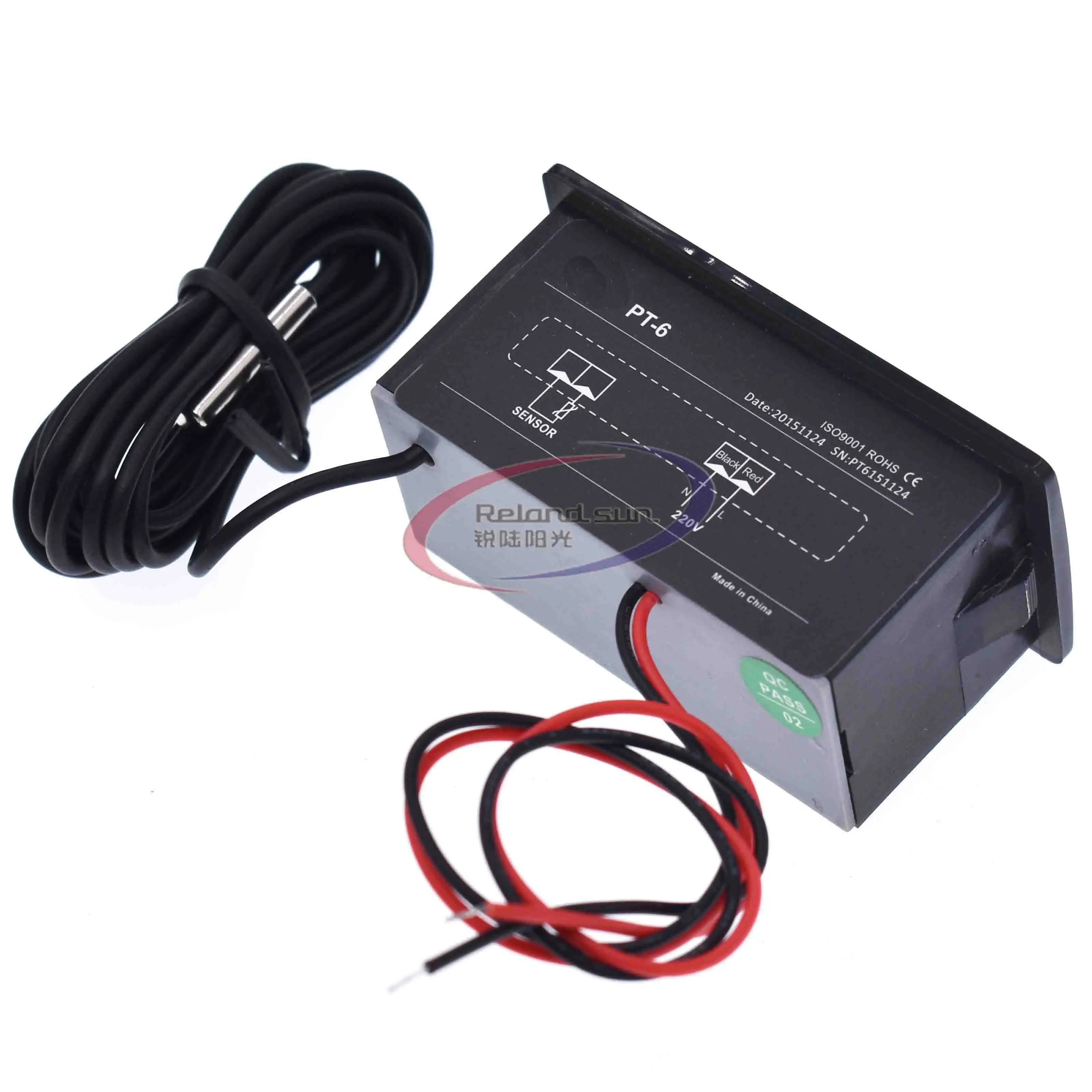 Vehicle Digital Thermometer Car LED Temperature Meter Probe -40~110 Centigrade AC 220V + NTC Sensor