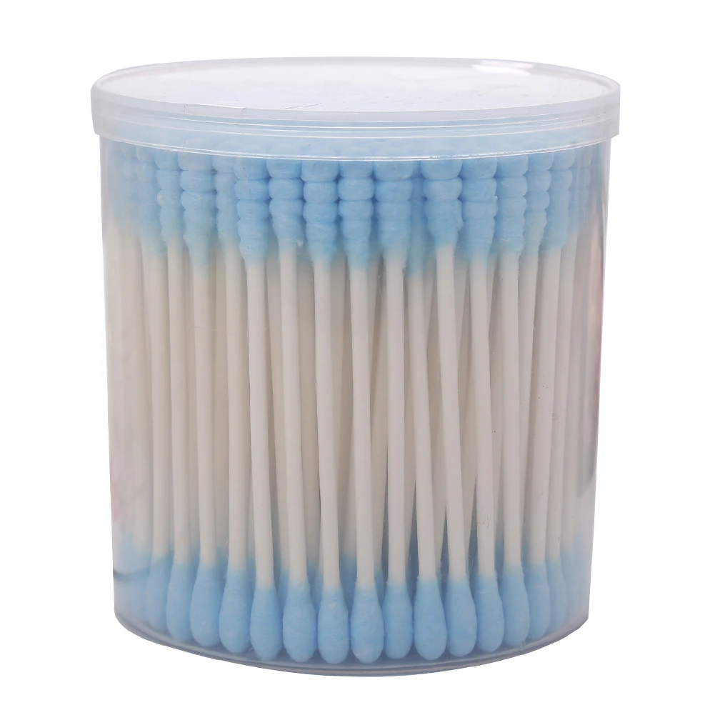 200Pcs Sharp Round Spiral Head Cotton Swabs 12 Colors women Makeup Cotton Buds Tip  Nose Ears Cleaning Health Care Tools